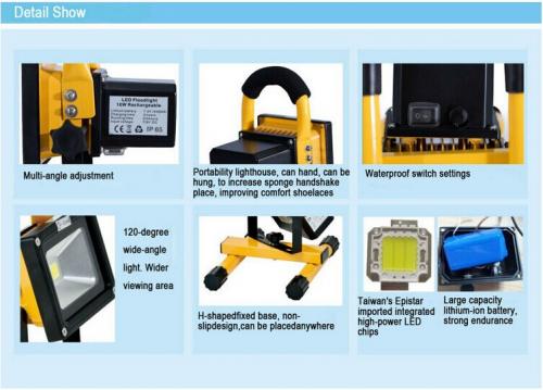 Especificaciones de recargable port�til LED  - Imagen 2