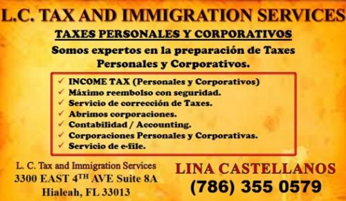 LC TAX AND IMMIGRATION SERVICES Somos expe - Imagen 1
