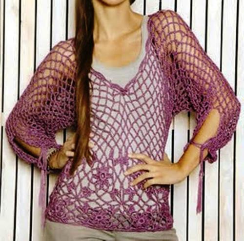 bonitas blusas tejidas en crochet diseÑos mo - Imagen 1