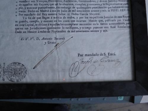 documento antiguode 1776  firmado por el  - Imagen 1