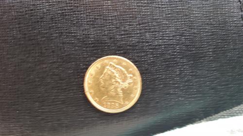 Vendo moneda de oro de 5 centavos americana d - Imagen 1