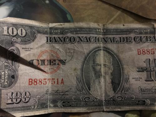 VILLETE CUBANO DE 100 pesos   A&324;o numer - Imagen 2