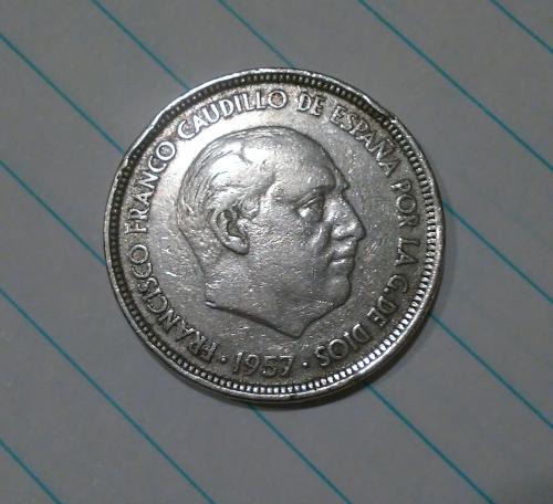 Moneda Española 50 Pesetas (1957) Precio: - Imagen 1