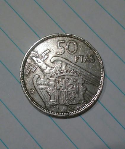 Moneda Española 50 Pesetas (1957) Precio: - Imagen 2