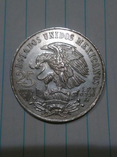 Moneda Estados Unidos Mexicanos 25 Pesos (196 - Imagen 2