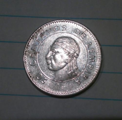 Moneda Republica de Honduras cincuenta centav - Imagen 1