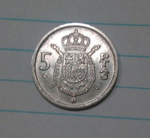 Moneda de España 5 Pesetas (1975) Precio: 2 - Imagen 2