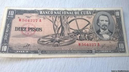Billete cubano de 1960 con la firma de Ernest - Imagen 2