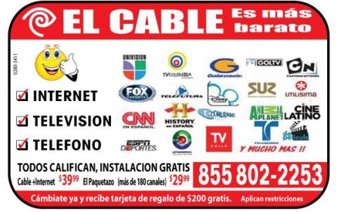 Necesita servicio de cable/TV Internet? Aqu - Imagen 1