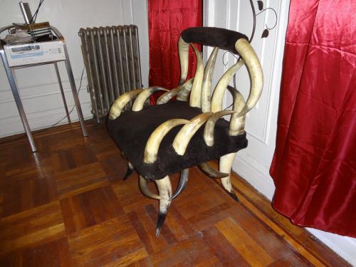  es silla antigua hecho de cuerno de bufalo a - Imagen 2