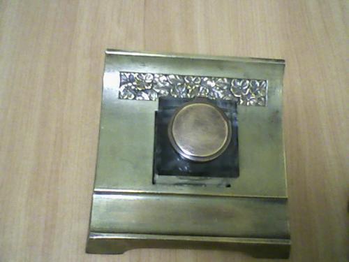 Portatintero de bronce marca alemana años 30 - Imagen 1