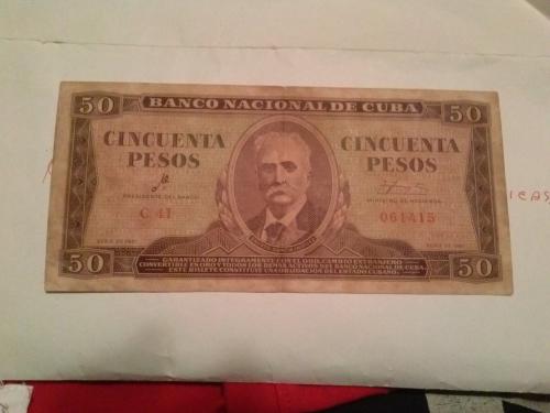 vendo billete de 50 pesos cubanos a 3000 dola - Imagen 1