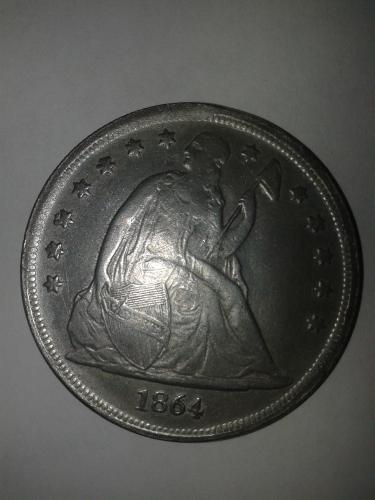 vendo moneda antigua americana de 1 dollar de - Imagen 1