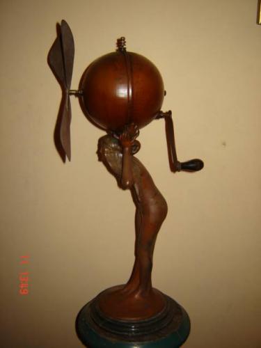 Ventilador a cuerda Art Nouveau Petit Bronce  - Imagen 3