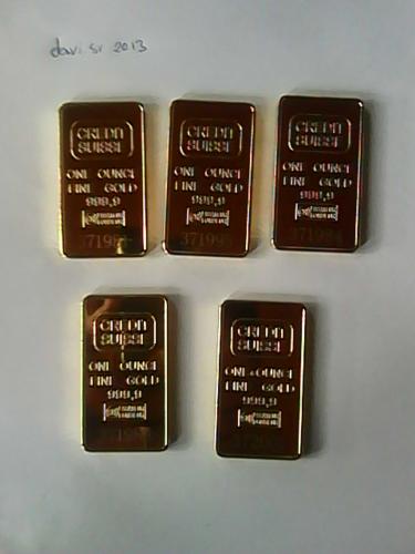 vendo lingotes de oro credit suisse 1oz con c - Imagen 1