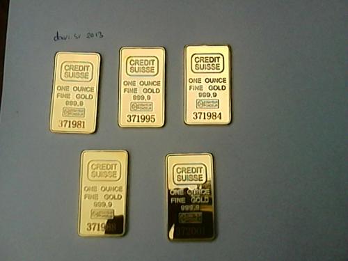 vendo lingotes de oro credit suisse 1oz con c - Imagen 2